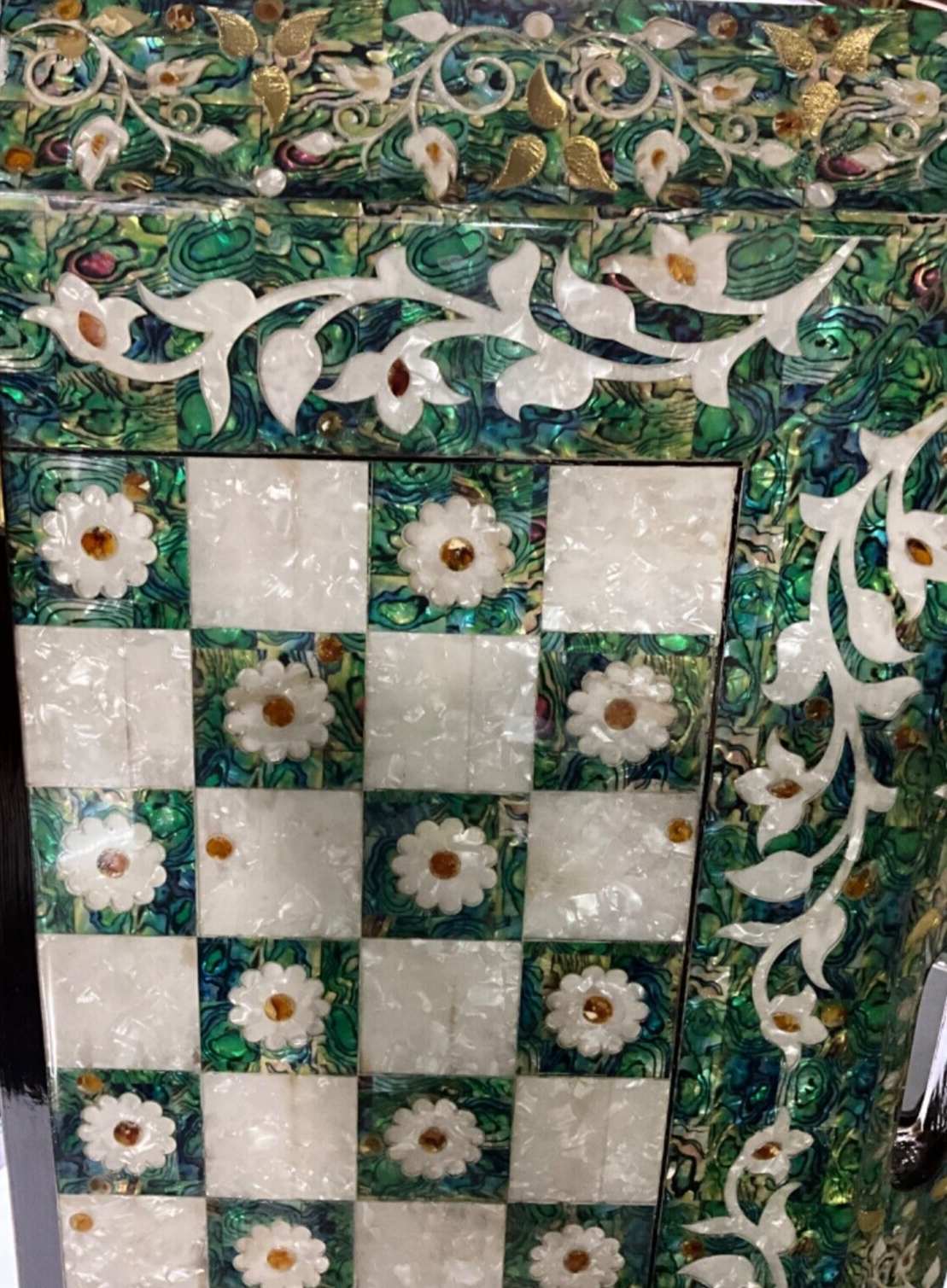 Handmade, Wooden Backgammon Board, Wood Chess Board, Game Board, Mother of Pearl