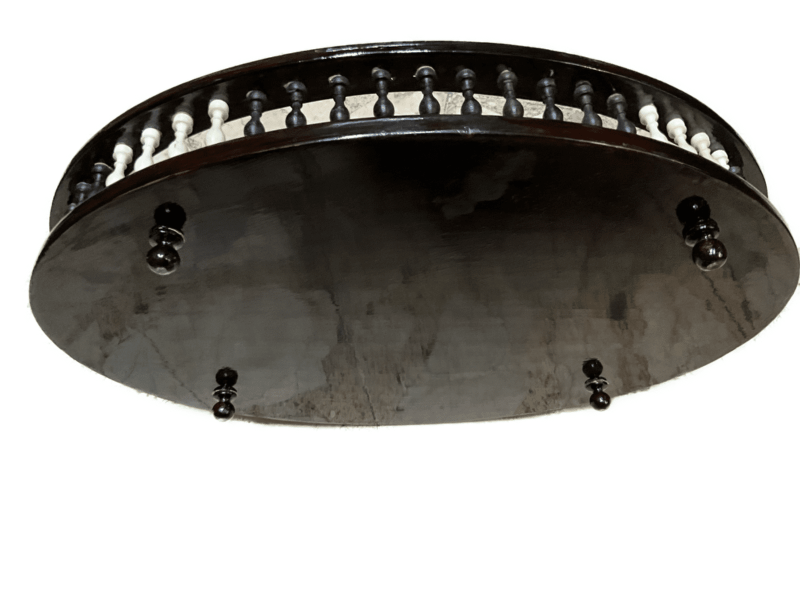 Antique Handmade Serving Tray Wood inlaid Mother of Pearl (16"x11.2") - Laila Hand Made Gifts