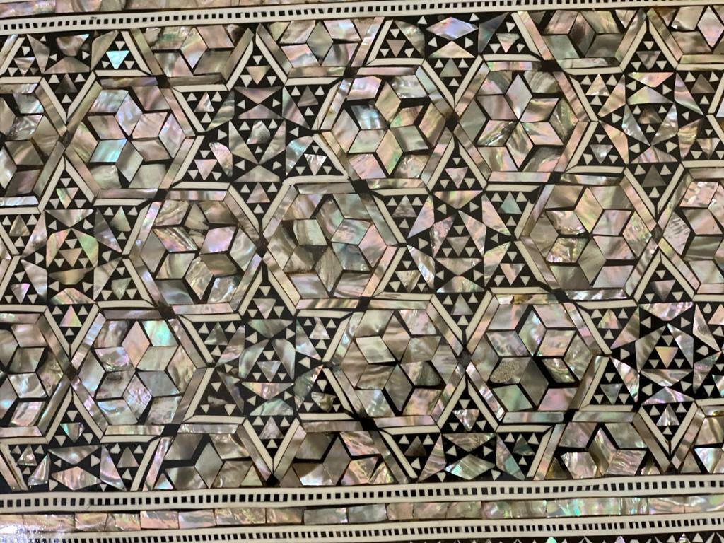Mother of Pearl Inlay – Engraved Wood Keepsake Box – Unique Gift from Egypt - Laila Hand Made Gifts