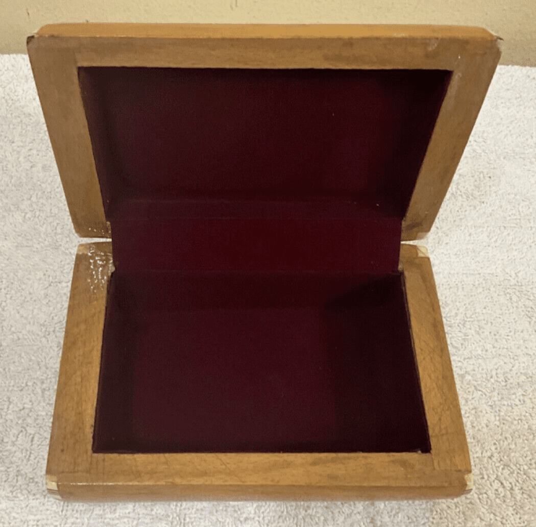 Handmade Wooden Jewelry Box Wood Trinket Storage Wood Box Mother of Pearl Inlay - Laila Hand Made Gifts