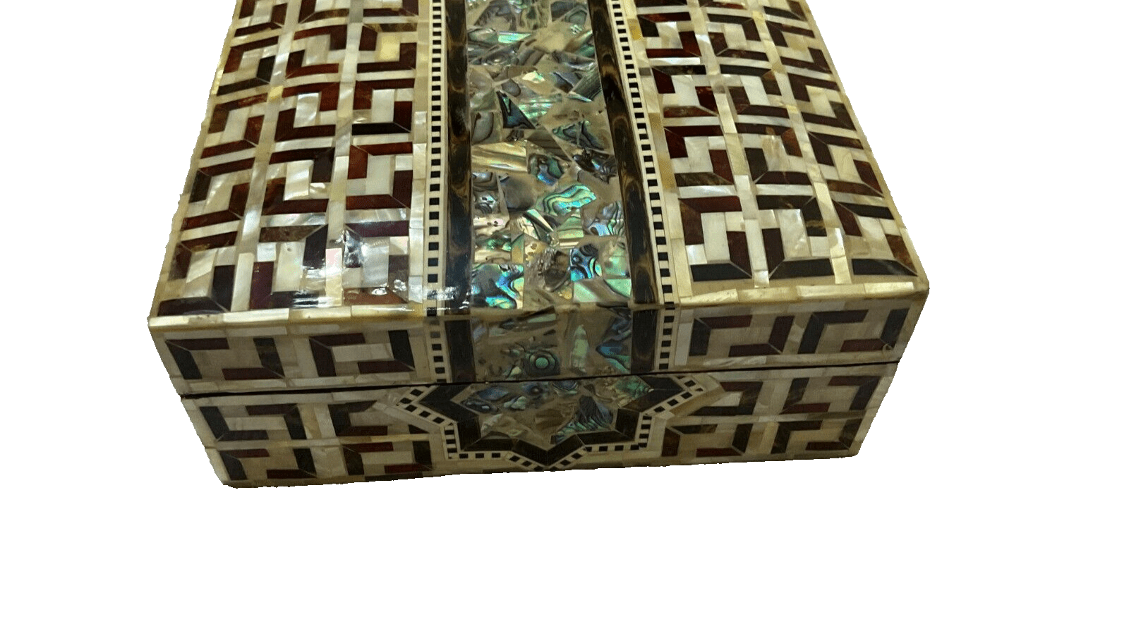 Handmade Wooden Jewelry Box Wood Trinket Storage Wood Box Mother of Pearl Inlay - Laila Hand Made Gifts