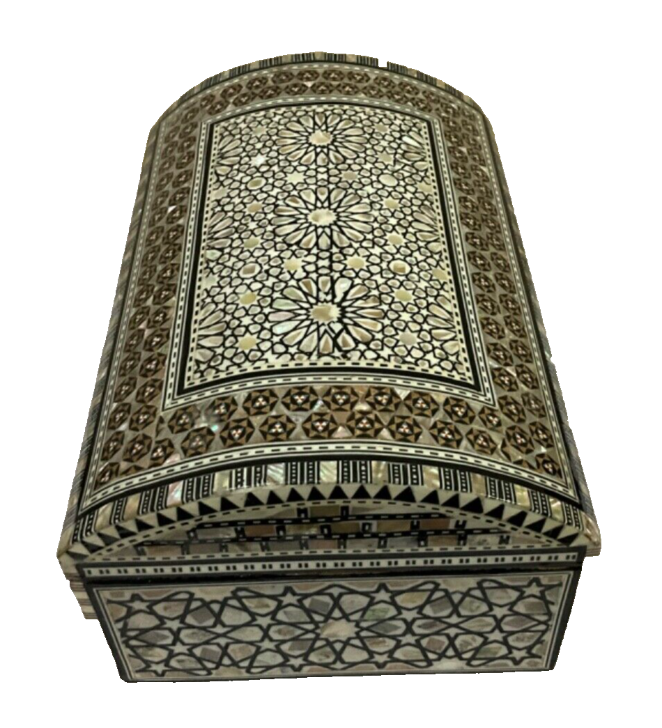 Handmade Wooden Jewelry Box Wood Trinket Storage Wood Box Mother of Pearl Inlay