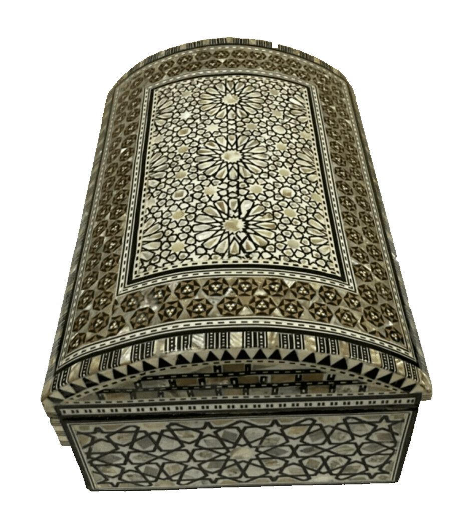Handmade Wooden Jewelry Box Wood Trinket Storage Wood Box Mother of Pearl Inlay - Laila Hand Made Gifts