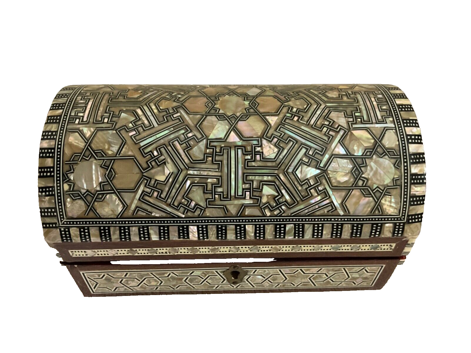 Handmade Wooden Jewelry Box Wood Trinket Storage Wood Box Mother of Pearl Inlay