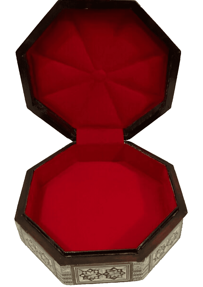 Handmade Wooden Jewelry Box Wood Trinket Storage Wood Box Mother of Pearl Inlay - Laila Hand Made Gifts