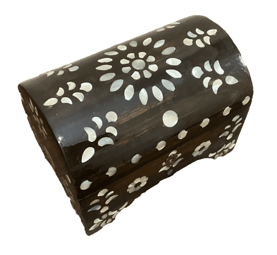 Handmade Wooden Jewelry Box Wood Trinket Storage Wood Box Mother of Pearl Inlay - Laila Hand Made Gifts