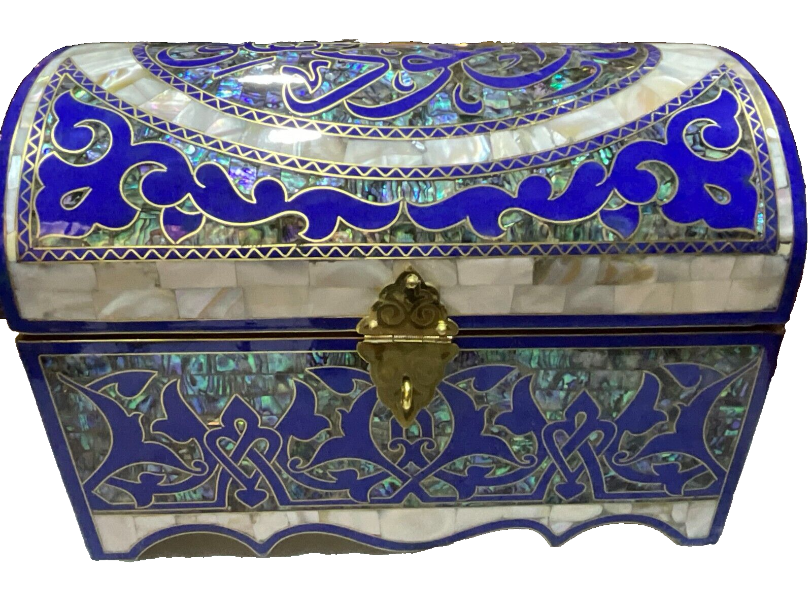 Handmade Wooden Jewelry Box Wood Trinket Storage Wood Box Mother of Pearl Inlay - Laila Hand Made Gifts