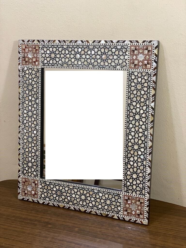 Handmade Mirror Wall Frames Decor, Art Decor Furniture, Wood Mirror Frame Inlaid