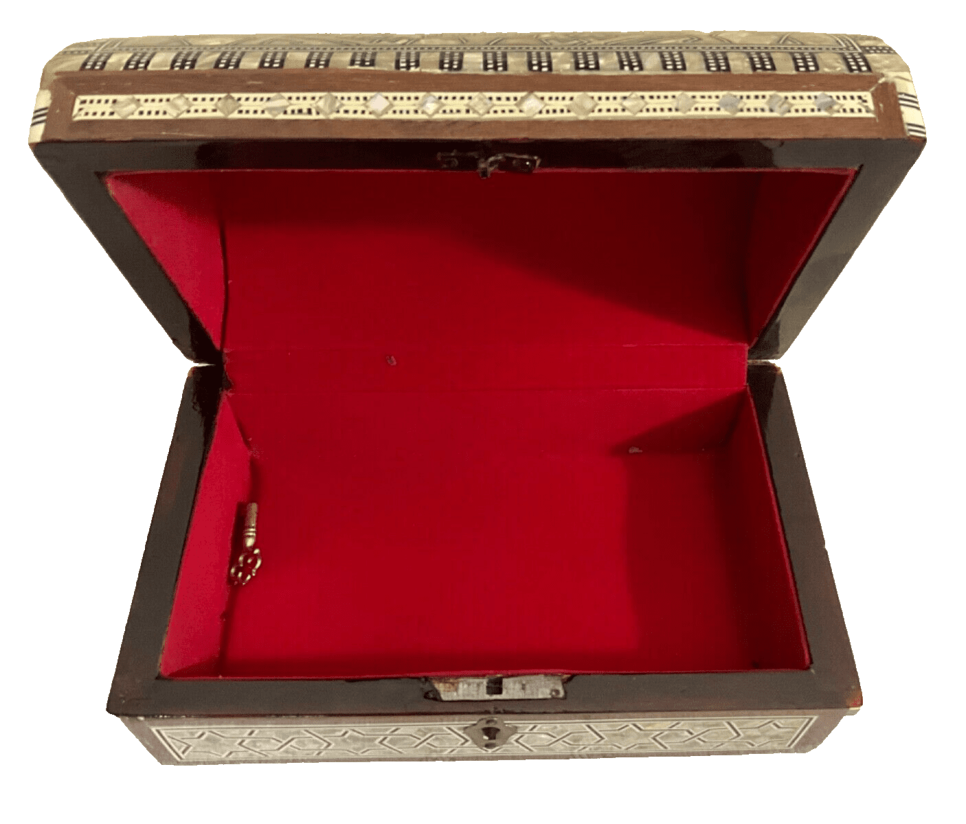 Handmade Wooden Jewelry Box Wood Trinket Storage Wood Box Mother of Pearl Inlay - Laila Hand Made Gifts