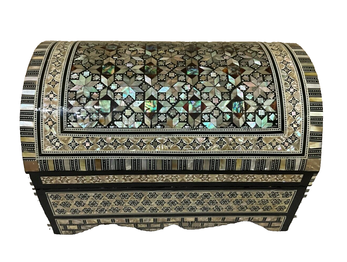 Handmade Wooden Jewelry Box Wood Trinket Storage Wood Box Mother of Pearl Inlay