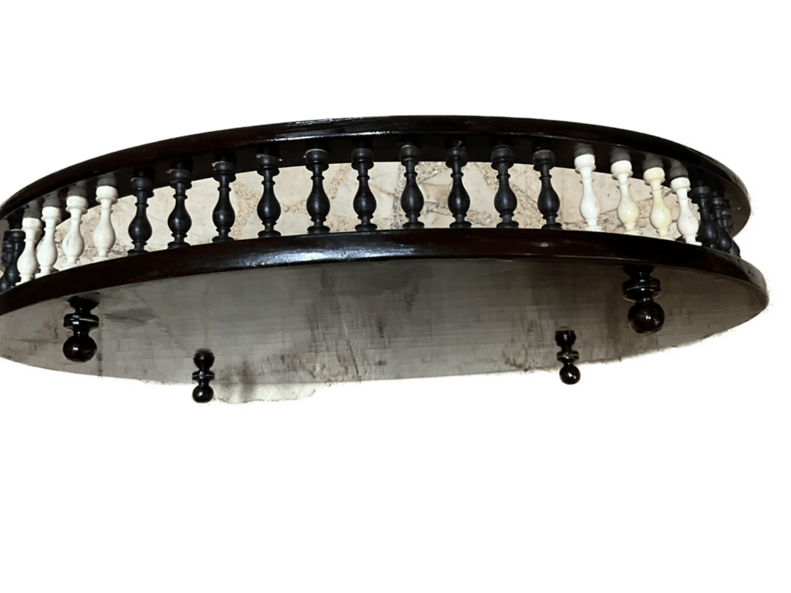 Antique Handmade Serving Tray Wood inlaid Mother of Pearl (16"x11.2") - Laila Hand Made Gifts