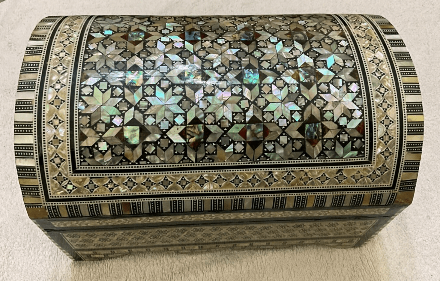 Handmade Wooden Jewelry Box Wood Trinket Storage Wood Box Mother of Pearl Inlay - Laila Hand Made Gifts
