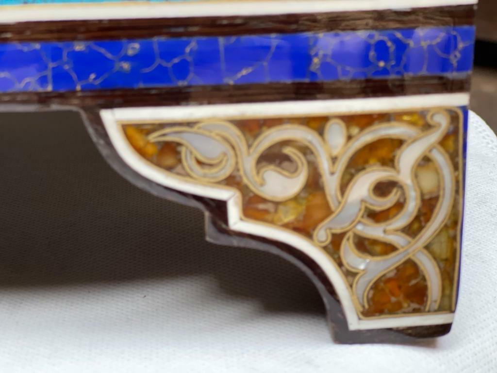 Handmade Wooden Jewelry Box Wood Trinket Storage Wood Box Mother of Pearl Inlay