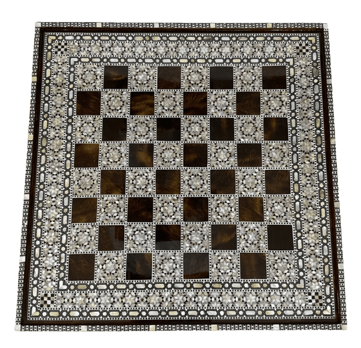 Handmade, Luxury, Wooden Chess Board, Wood Chess Board, Game Board, Inlaid Shell - Laila Hand Made Gifts