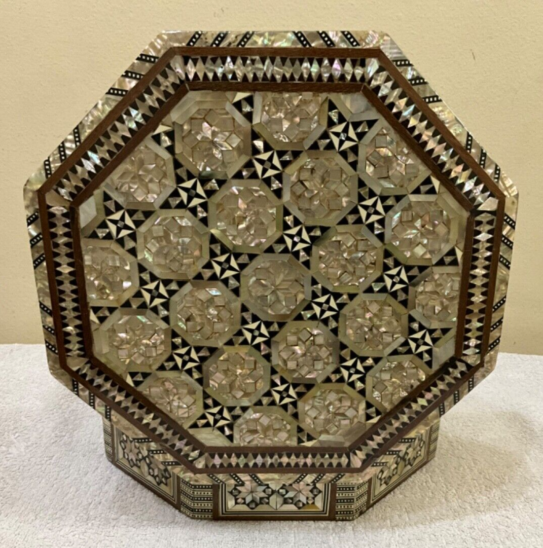 Handmade Wooden Jewelry Box Wood Trinket Storage Wood Box Mother of Pearl Inlay