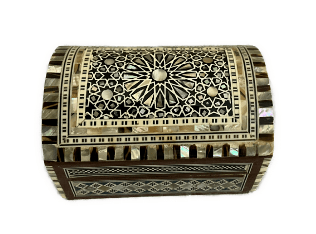 Handmade Wooden Jewelry Box Wood Trinket Storage Wood Box Mother of Pearl Inlay - Laila Hand Made Gifts