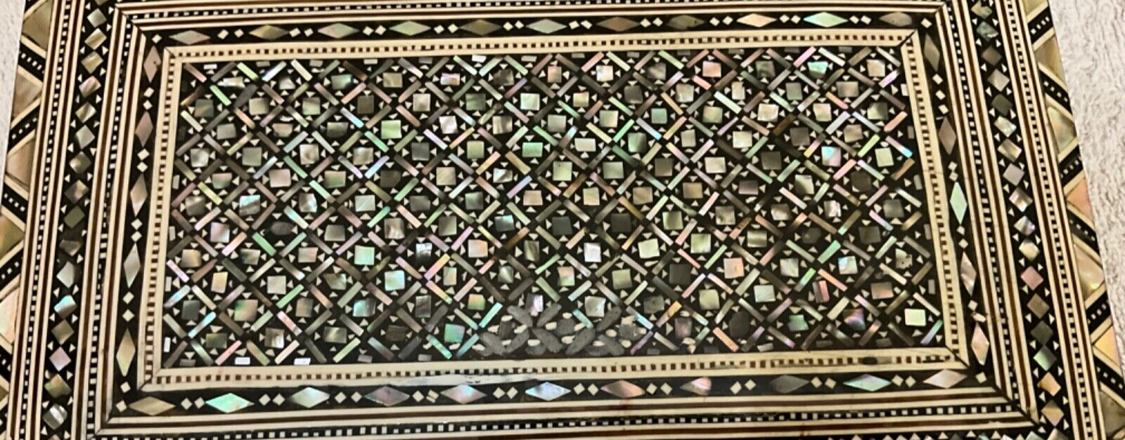 Handmade Wooden Jewelry Box Wood Trinket Storage Wood Box Mother of Pearl Inlay