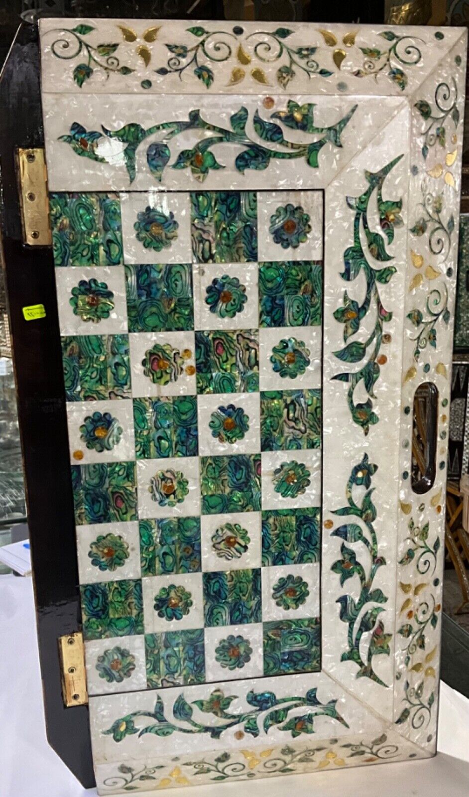 Handmade, Wood Backgammon Board, Wood Chess Board, Inlaid Shell, Make to Order