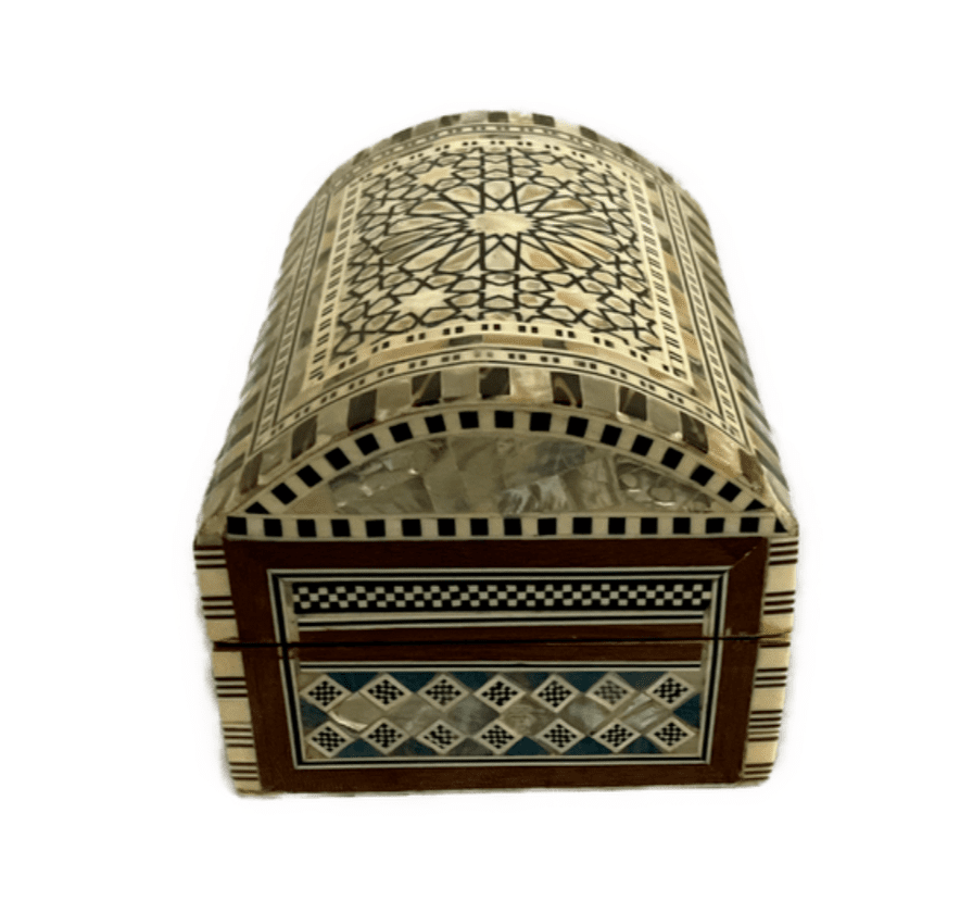 Handmade Wooden Jewelry Box Wood Trinket Storage Wood Box Mother of Pearl Inlay - Laila Hand Made Gifts