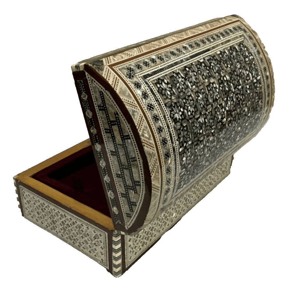 Handmade Wooden Jewelry Box Wood Trinket Storage Wood Box Mother of Pearl Inlay - Laila Hand Made Gifts