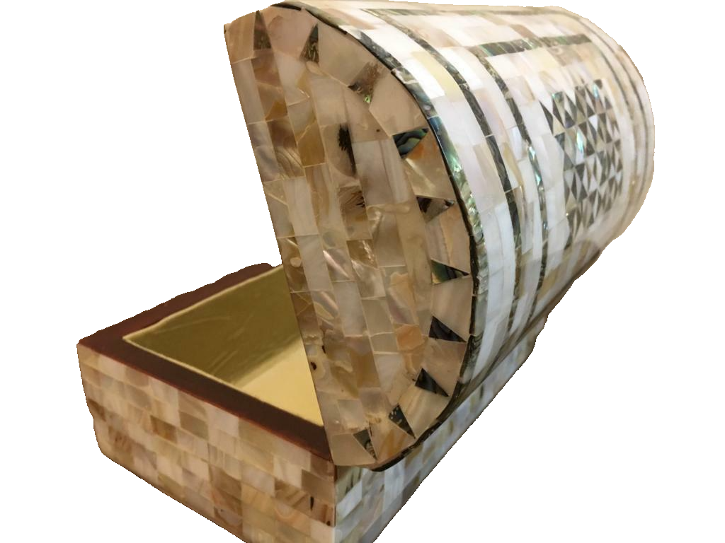 Handmade Wooden Jewelry Box Wood Trinket Storage Wood Box Mother of Pearl Inlay