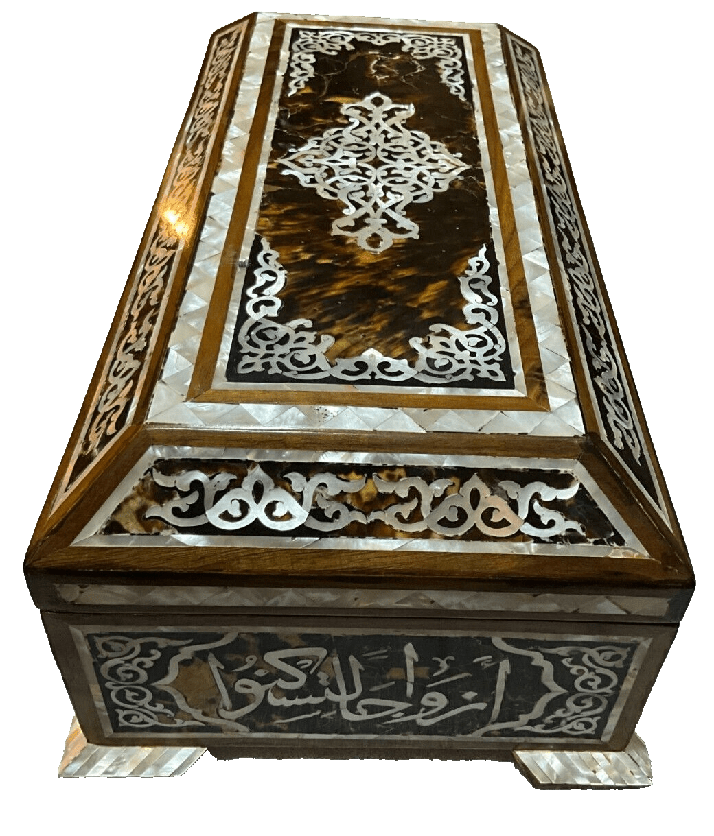 Handmade Wooden Jewelry Box Wood Trinket Storage Wood Box Mother of Pearl Inlay - Laila Hand Made Gifts