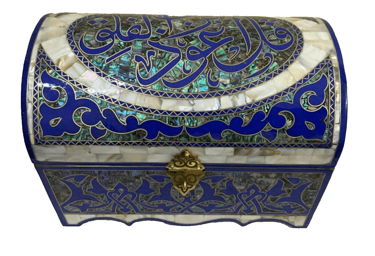 Handmade Wooden Jewelry Box Wood Trinket Storage Wood Box Mother of Pearl Inlay - Laila Hand Made Gifts