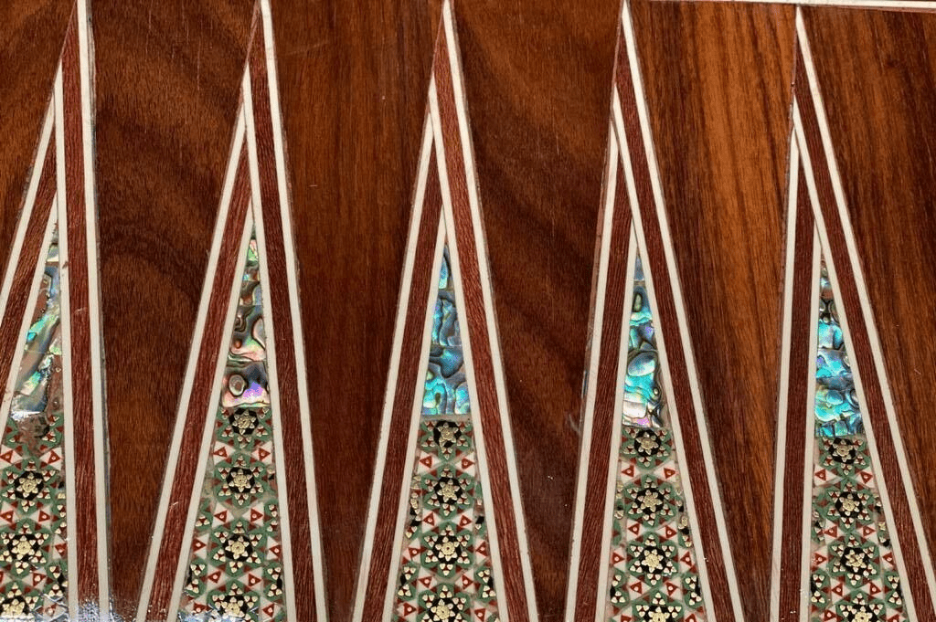 Handmade Game Table Chess Backgammon Board Mother of Pearl Inlay, Board Game - Laila Hand Made Gifts