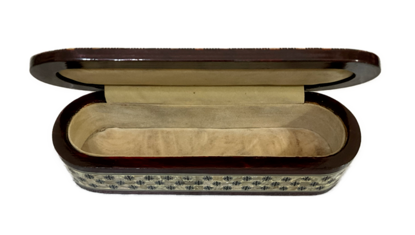 Handmade Wooden Jewelry Box Wood Trinket Storage Wood Box Mother of Pearl Inlay