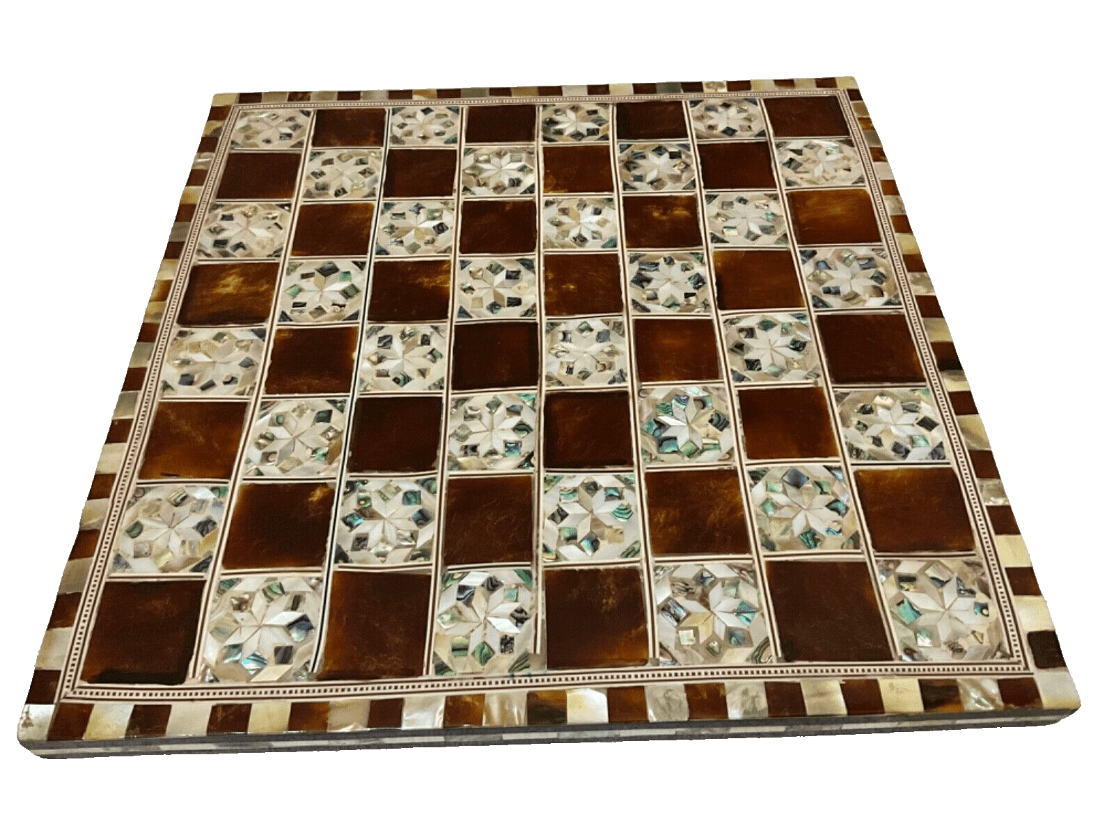 Handmade, Wooden Chess Board, Chess Board, Board Game, Mother of Pearl Inlay 12" - Laila Hand Made Gifts