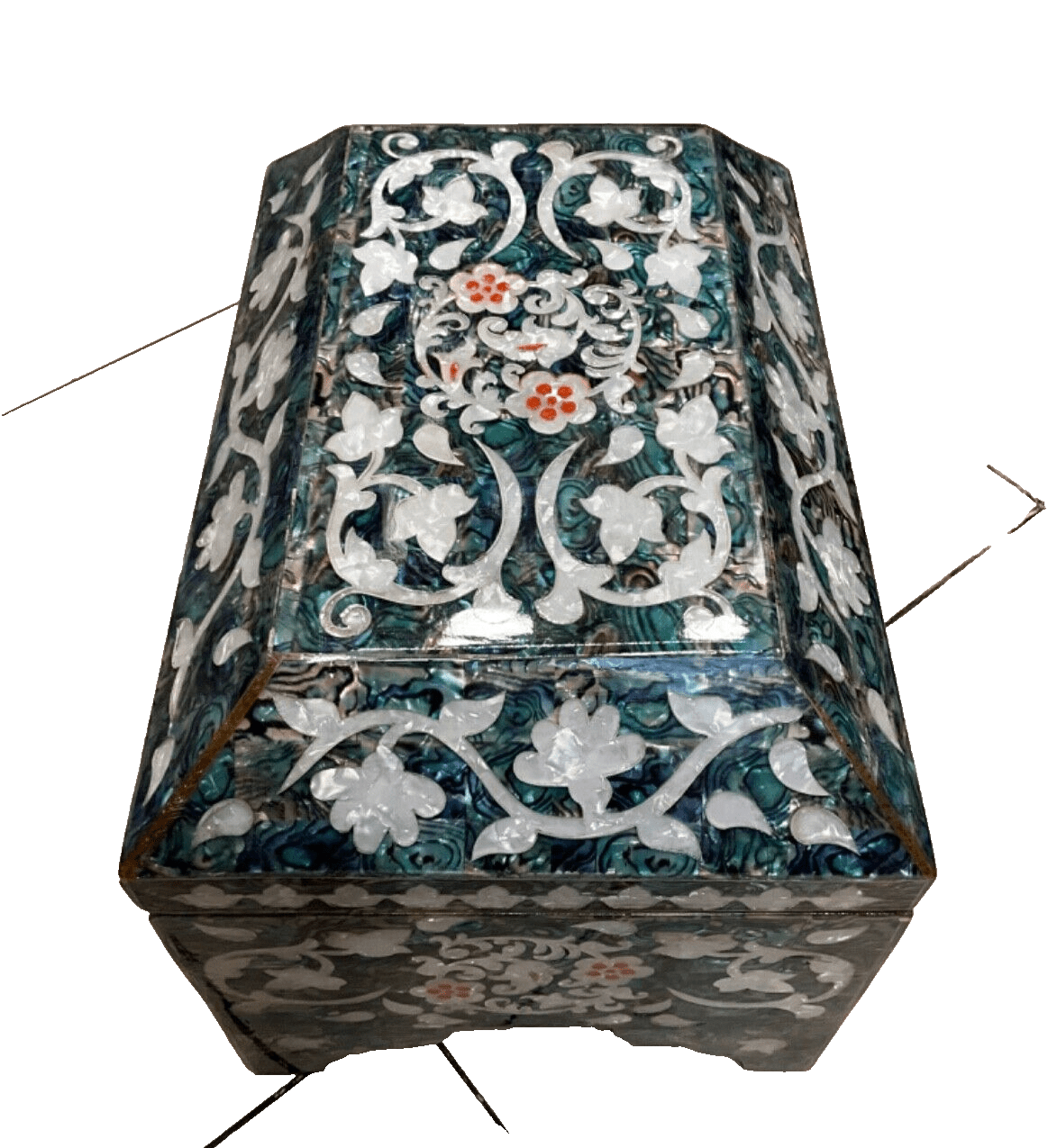 Handmade Wooden Jewelry Box Wood Trinket Storage Wood Box Mother of Pearl Inlay - Laila Hand Made Gifts