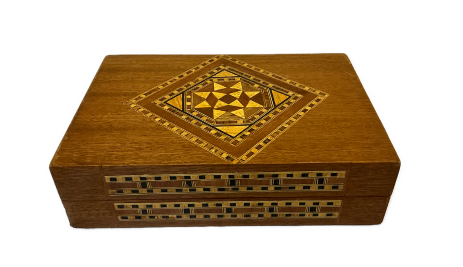 Handmade Wooden Jewelry Box Wood Trinket Storage Wood Box Marquetry Mosaic Inlay