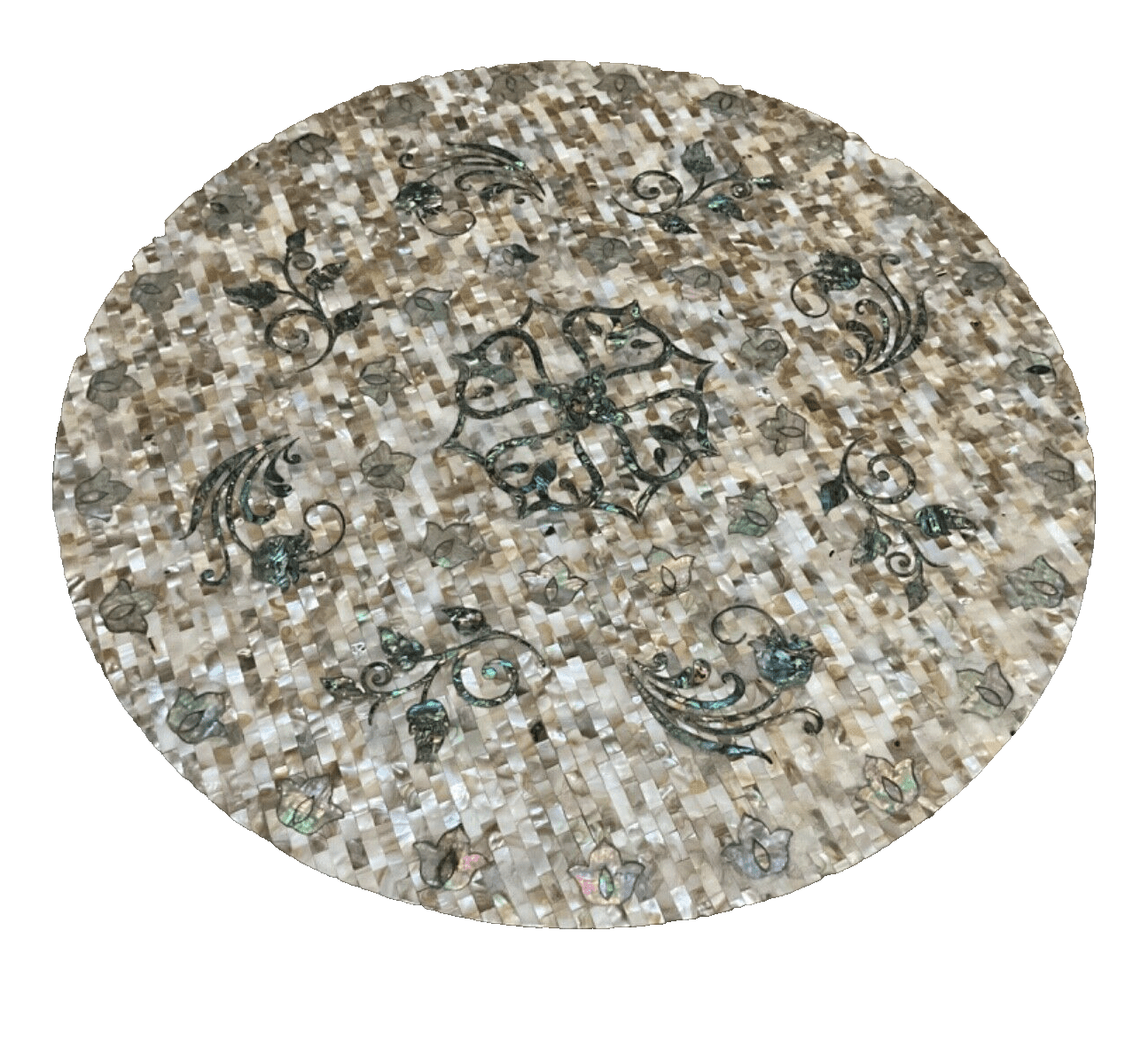 Handmade Wooden End Table Carving Wood Table Home Decor Mother of Pearl Inlay - Laila Hand Made Gifts