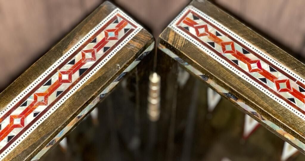 Handmade, Wooden Backgammon Board, Wood Chess Board, Mother of Pearl Inlay (21")