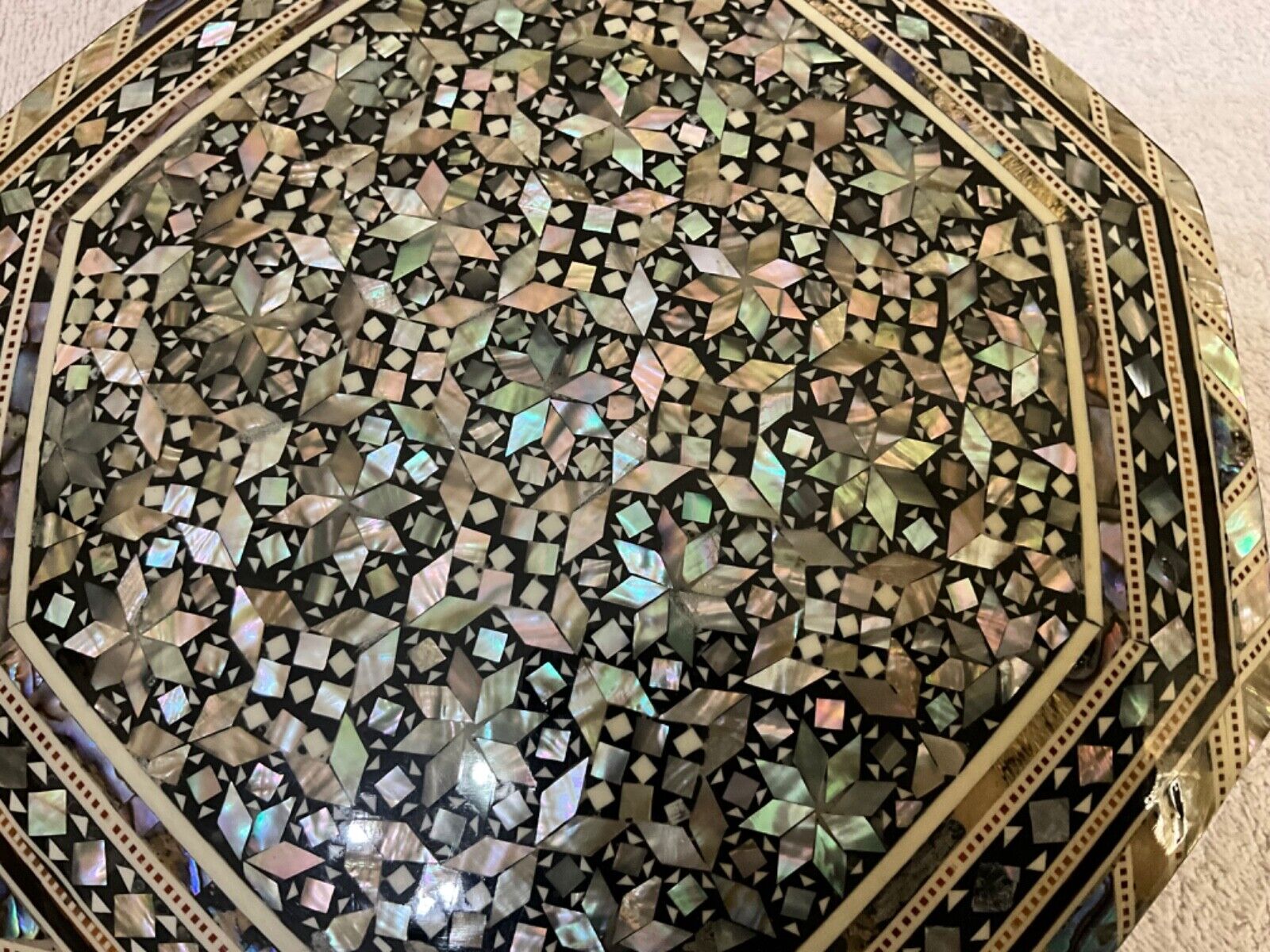 Handmade Wooden Jewelry Box Wood Trinket Storage Wood Box Mother of Pearl Inlay - Laila Hand Made Gifts