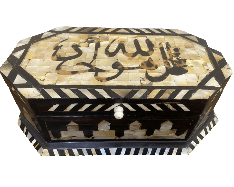 Handmade Wooden Jewelry Box Wood Trinket Storage Wood Box Mother of Pearl Inlay - Laila Hand Made Gifts