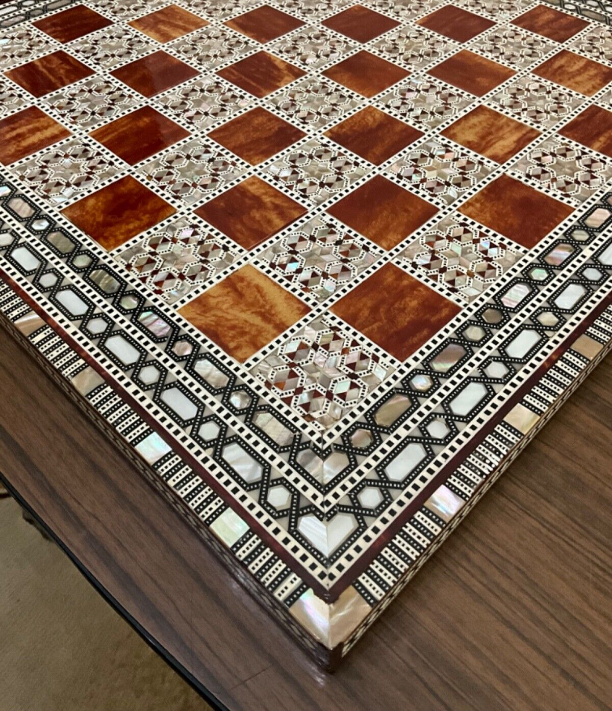 Handmade, Luxury, Wooden Chess Board, Wood Chess Board, Game Board, Inlaid Shell