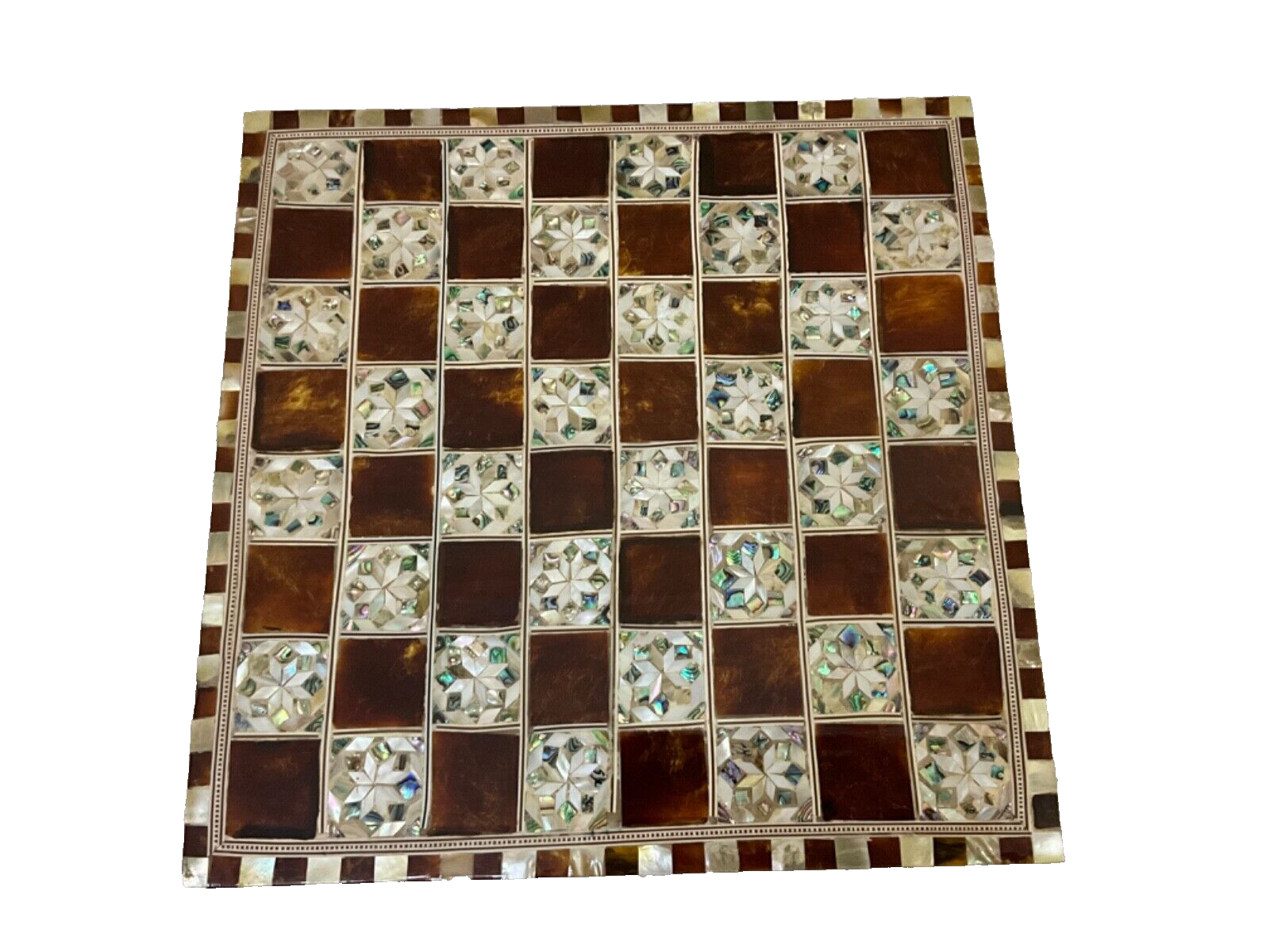 Handmade, Wooden Chess Board, Chess Board, Board Game, Mother of Pearl Inlay 12"