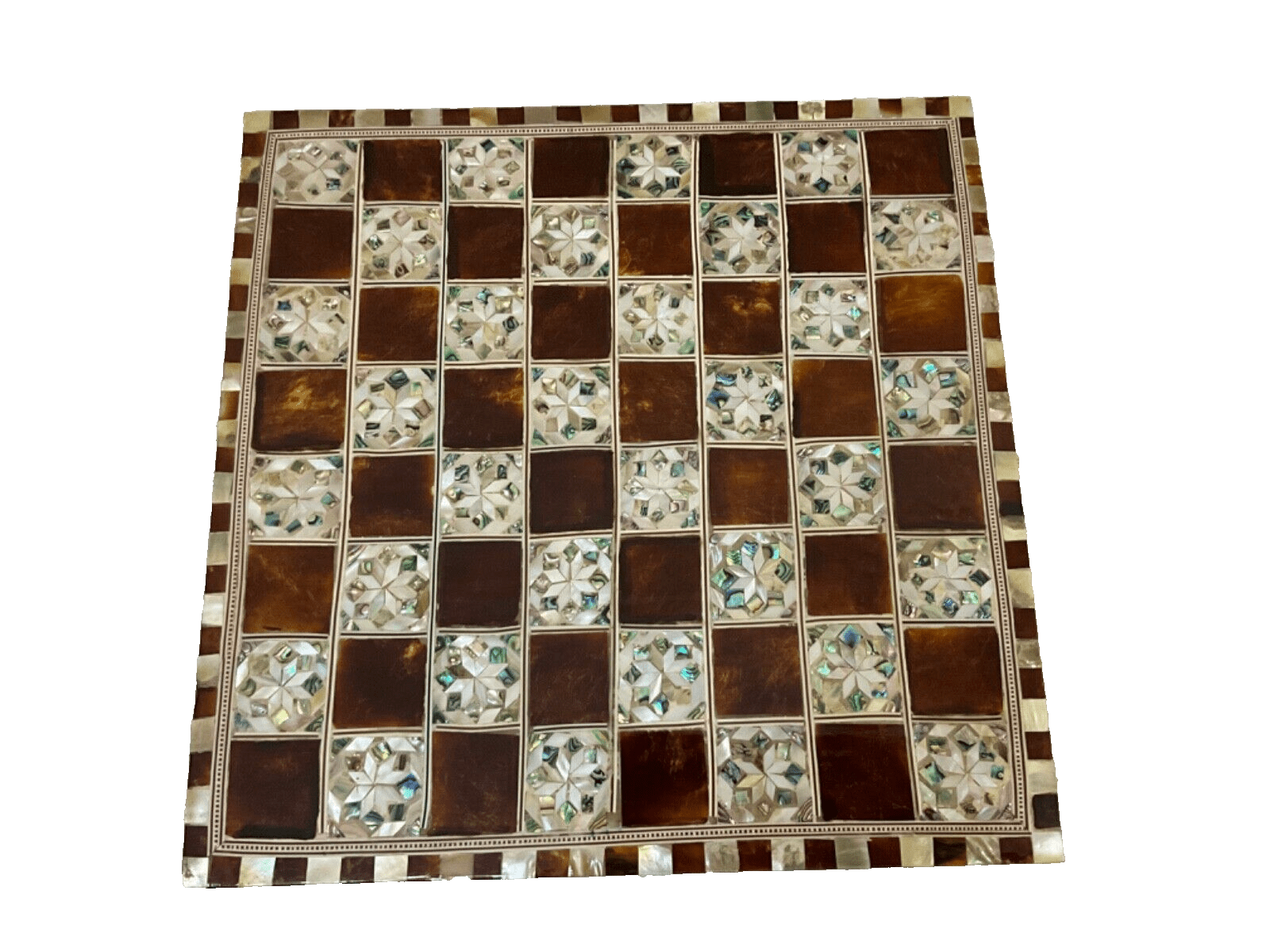 Handmade, Wooden Chess Board, Chess Board, Board Game, Mother of Pearl Inlay 12" - Laila Hand Made Gifts