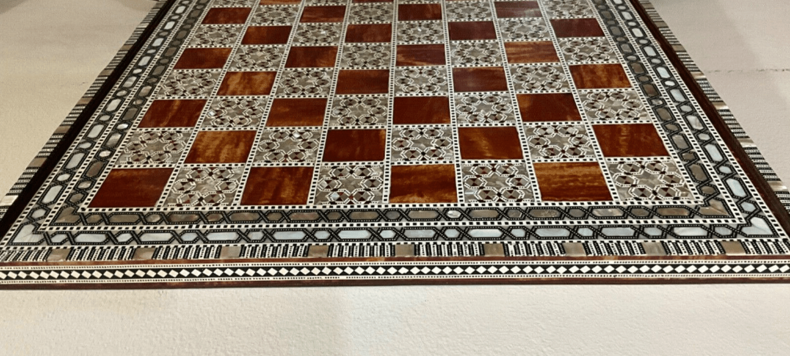 Handmade, Luxury, Wooden Chess Board, Wood Chess Board, Game Board, Inlaid Shell - Laila Hand Made Gifts