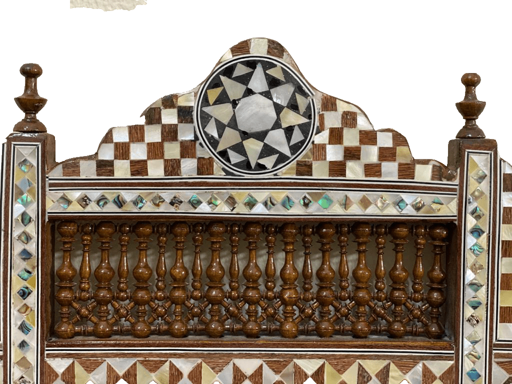 Handmade Mother of pearl Inlay Wood Wall Hanging Mirror Frame Antique Home Decor - Laila Hand Made Gifts