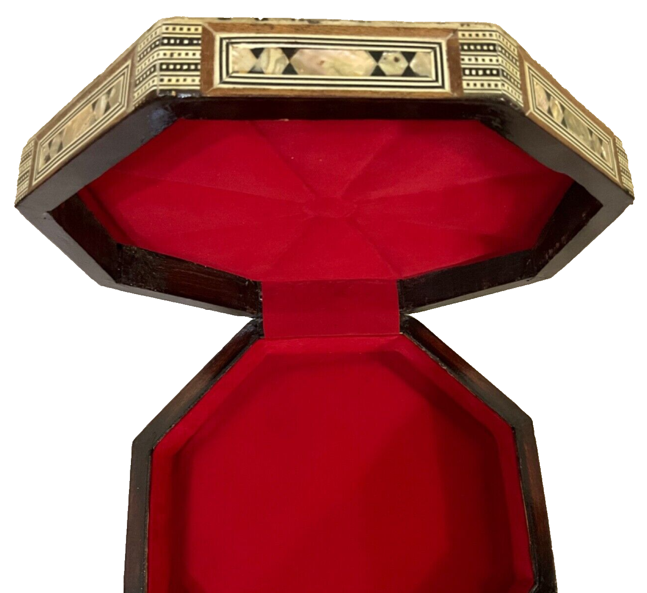 Handmade Wooden Jewelry Box Wood Trinket Storage Wood Box Mother of Pearl Inlay