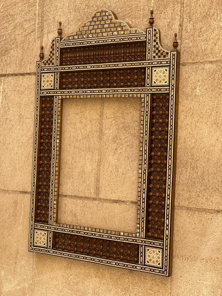 Handmade Mirror Wall Frames Decor, Art Decor Furniture, Wood Mirror Frame Inlaid