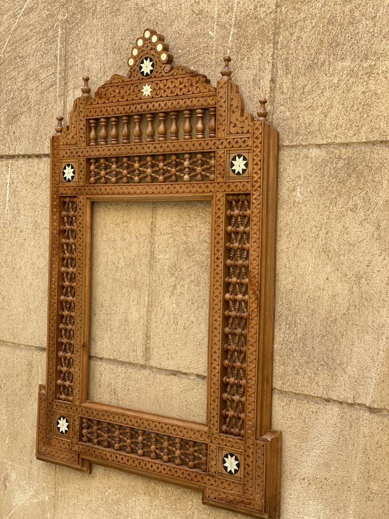 Handmade Mirror Wall Frames Decor, Art Decor Furniture, Wood Mirror Frame Inlaid