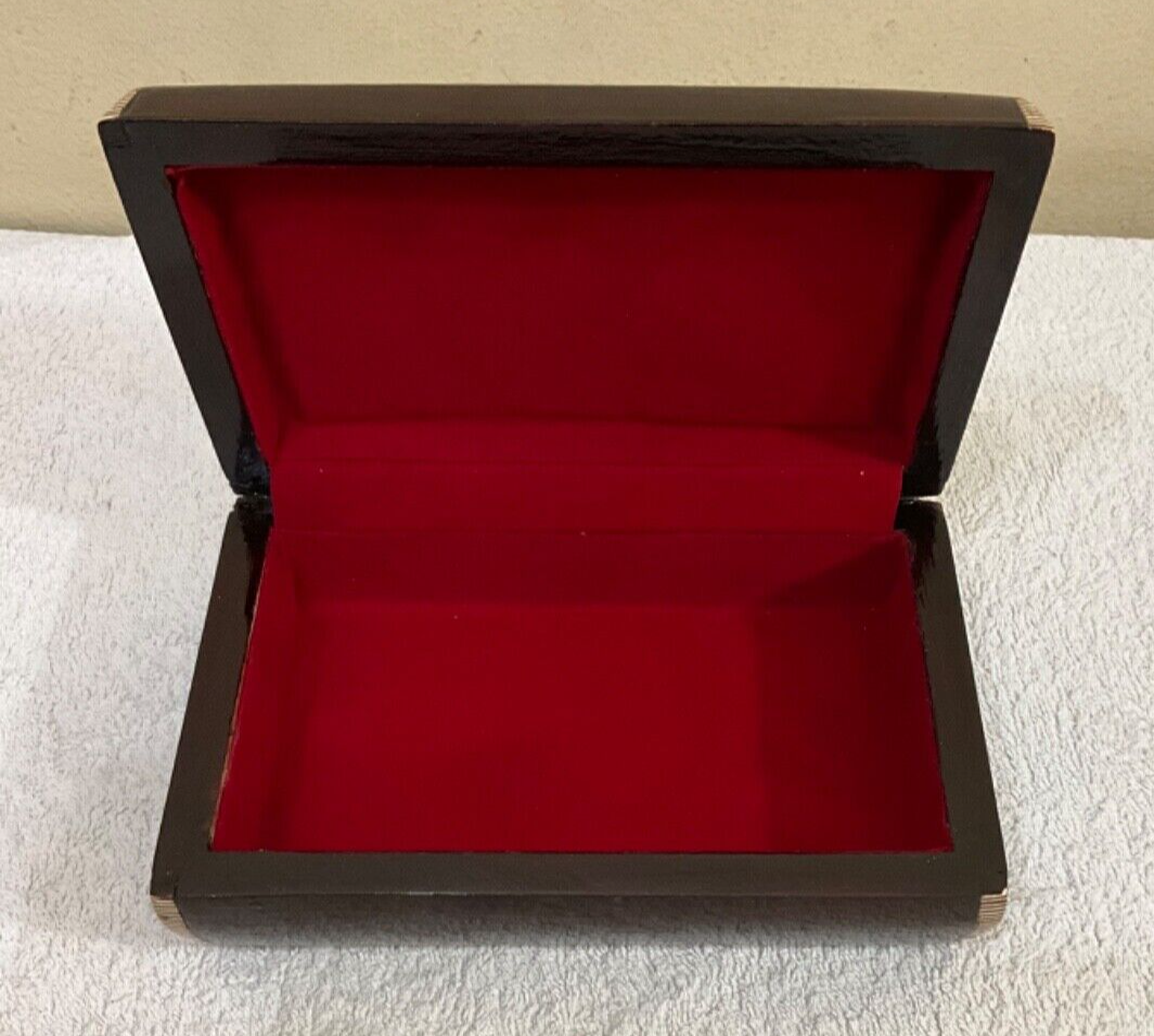 Handmade Wooden Jewelry Box Wood Trinket Storage Wood Box Mother of Pearl Inlay