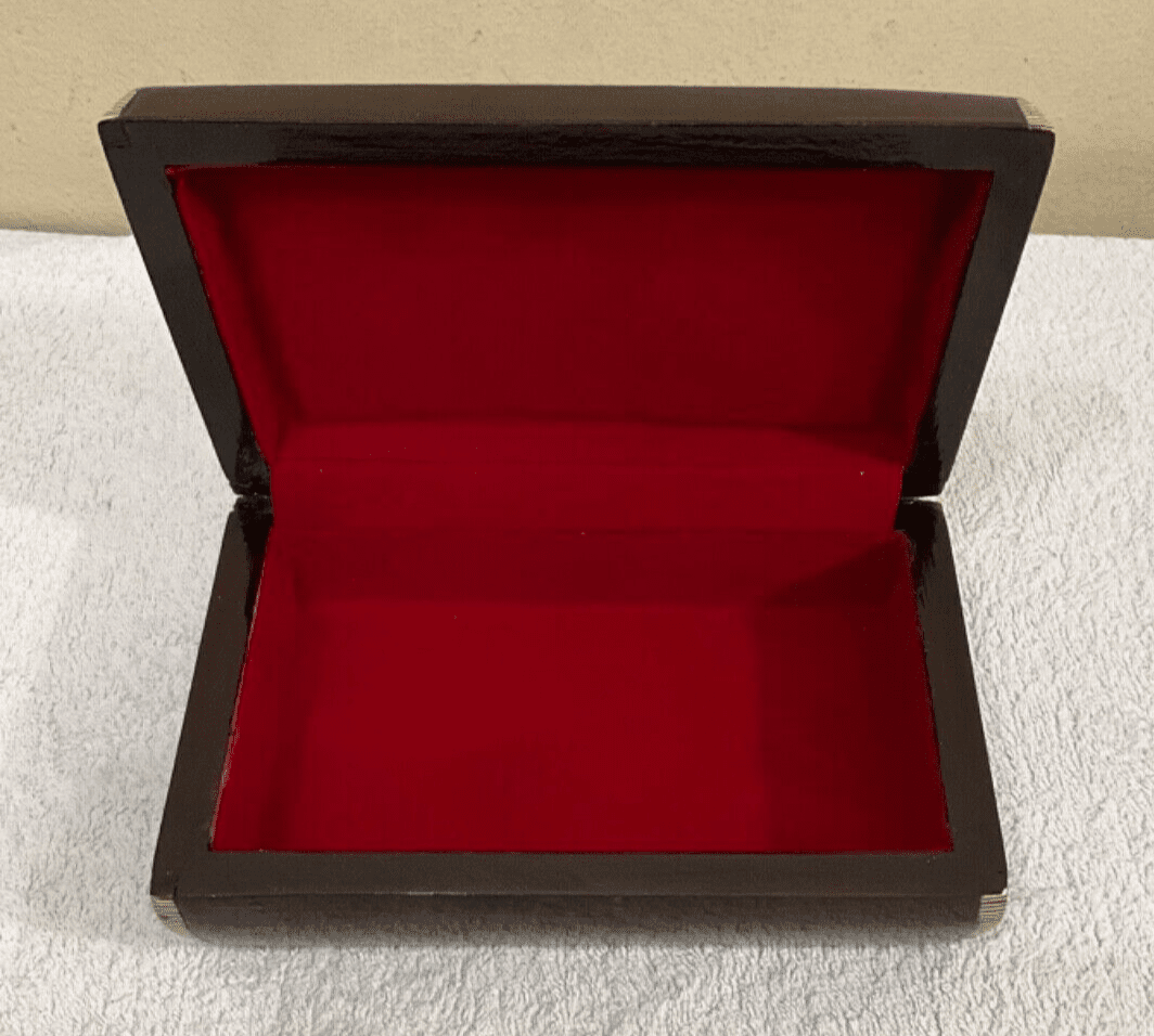 Handmade Wooden Jewelry Box Wood Trinket Storage Wood Box Mother of Pearl Inlay - Laila Hand Made Gifts