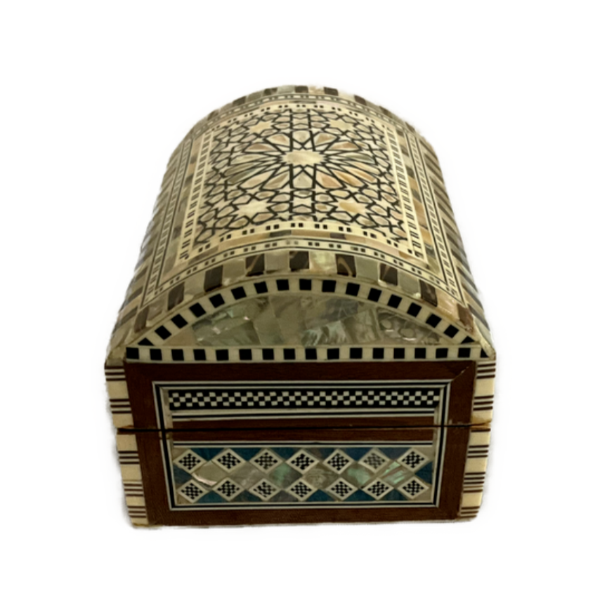 Handmade Wooden Jewelry Box Wood Trinket Storage Wood Box Mother of Pearl Inlay