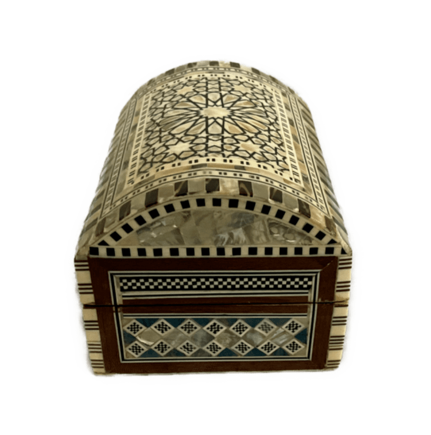 Handmade Wooden Jewelry Box Wood Trinket Storage Wood Box Mother of Pearl Inlay - Laila Hand Made Gifts