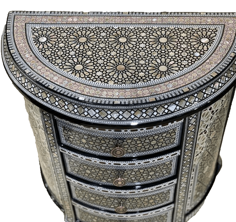 Handmade, Antique Style, Curving Wood Sideboard, Home Decore, Wooden Sideboard - Laila Hand Made Gifts