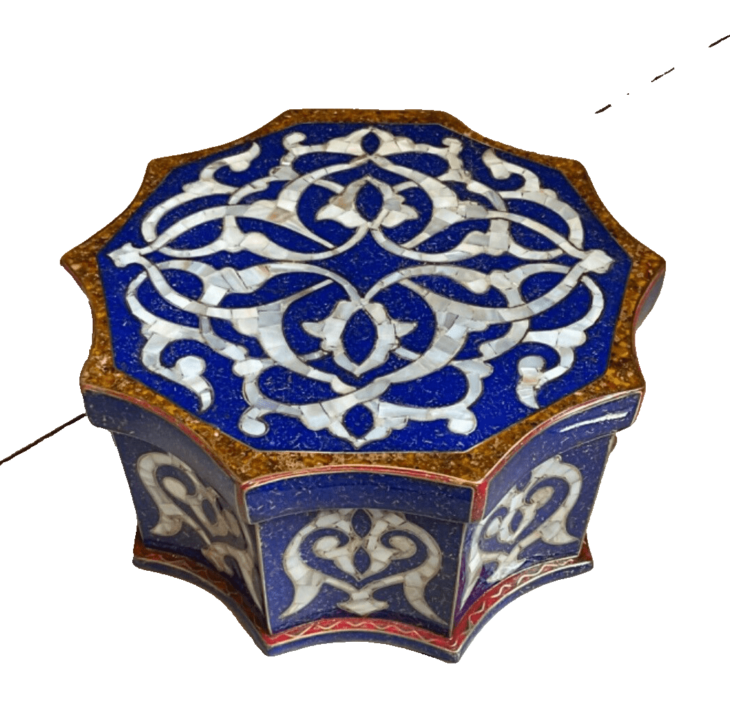 Handmade Wooden Jewelry Box Wood Trinket Storage Wood Box Mother of Pearl Inlay - Laila Hand Made Gifts